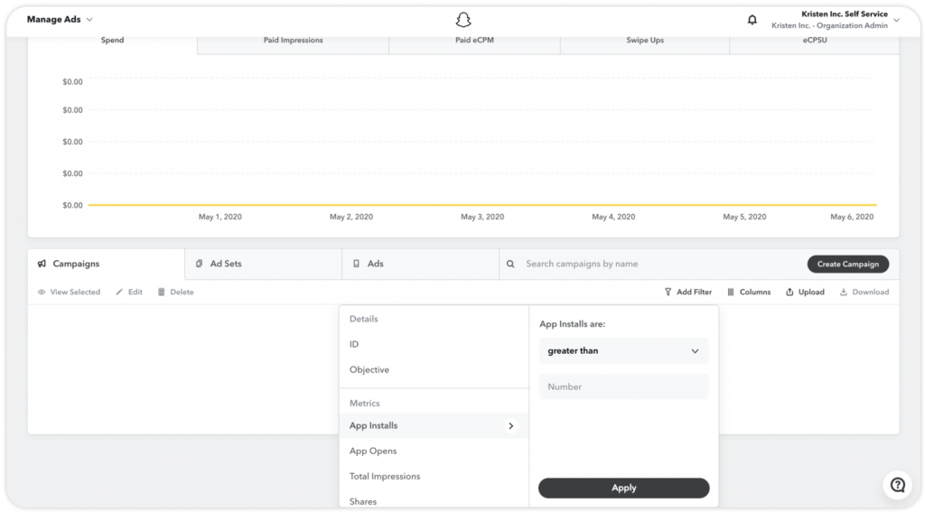 Manage Snapchat Ads