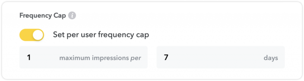 Snapchat Frequency Cap
